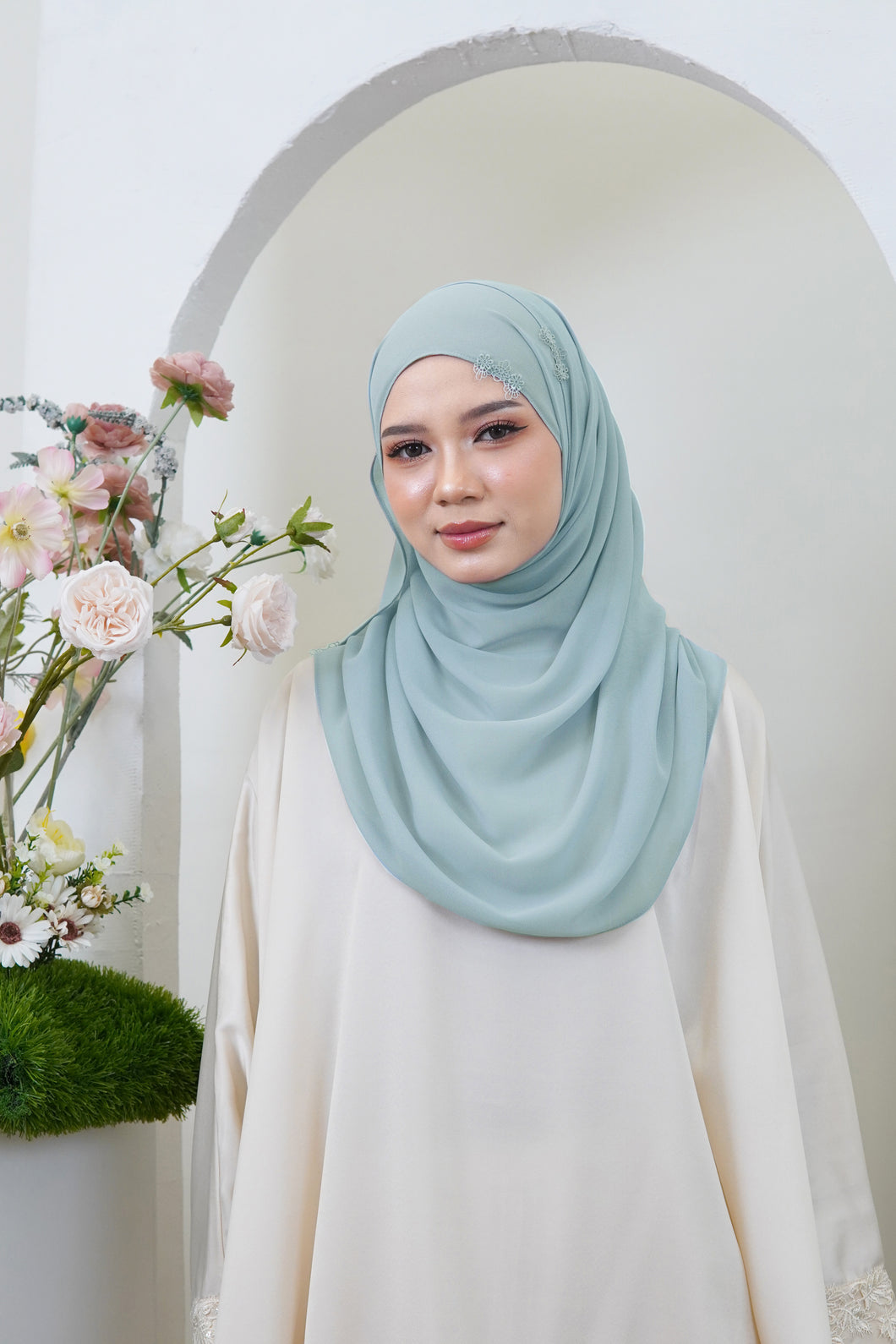 Sumayya Shawl in Baby Blue