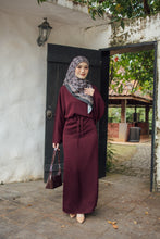 Load image into Gallery viewer, Nessa Tie - Dress in Maroon
