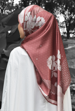 Load image into Gallery viewer, Sakura Shawl (Satin) in Dusty Cherry
