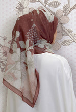 Load image into Gallery viewer, Sakura Shawl (Chiffon) in Dusty Cherry
